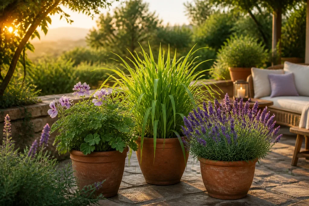 Jardin dete aux plantes anti moustiques