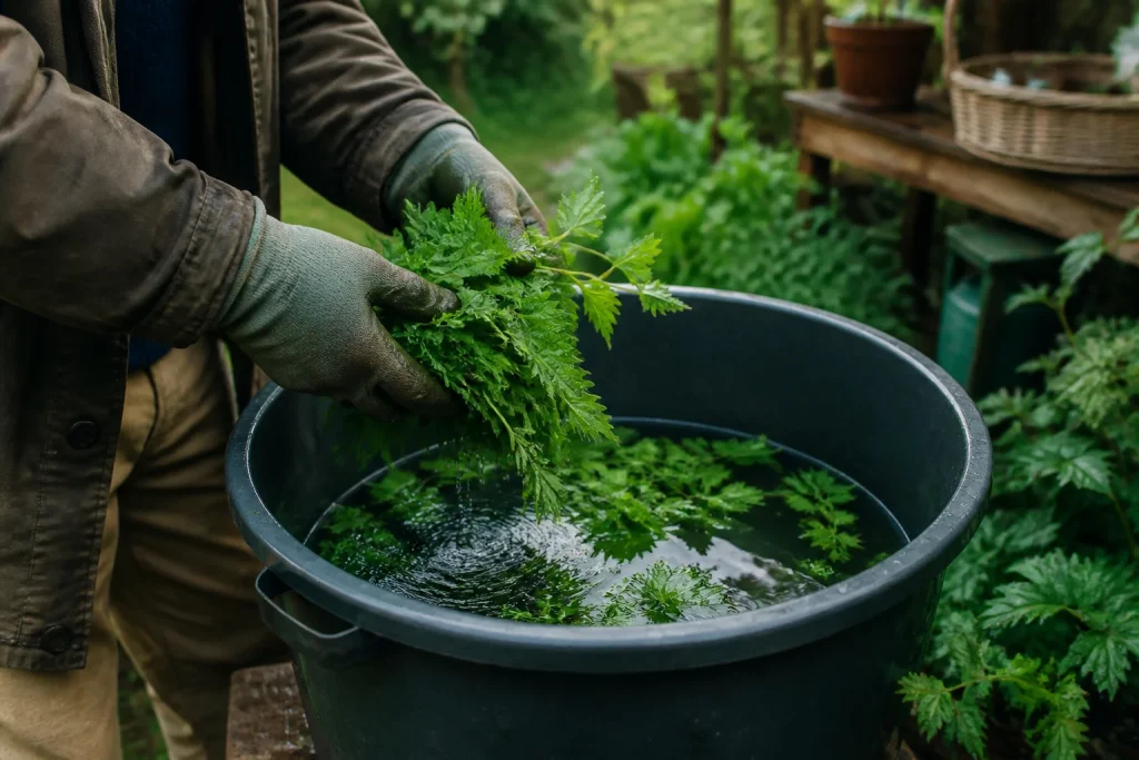 Recolte dorties dans un jardin