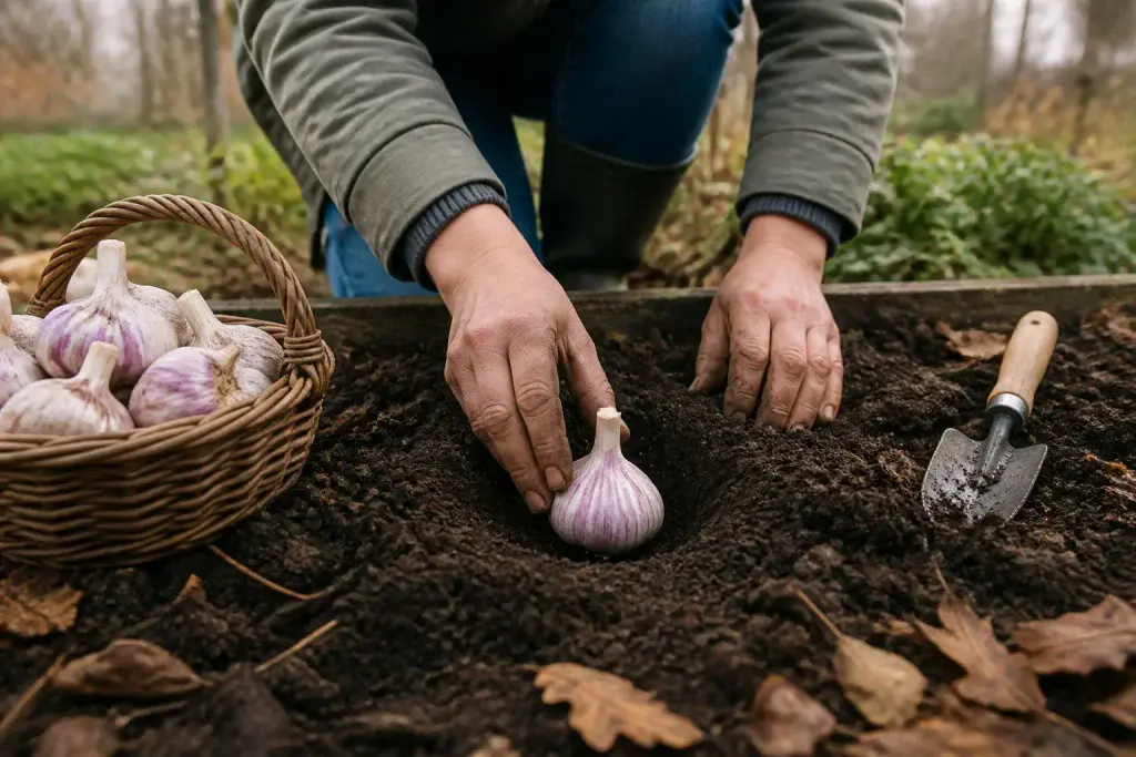Plantation dail dans un sol fertile