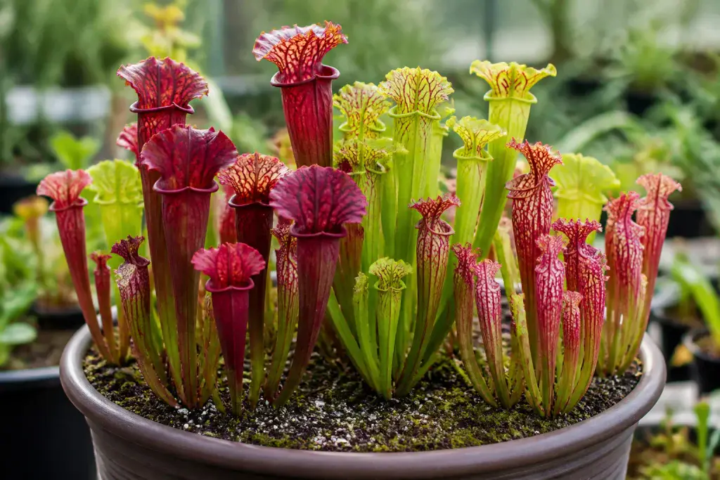 Sarracenia colorees et vibrantes