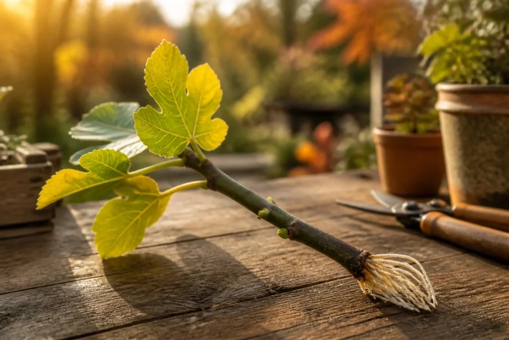 Bouture de figuier prete a etre plantee