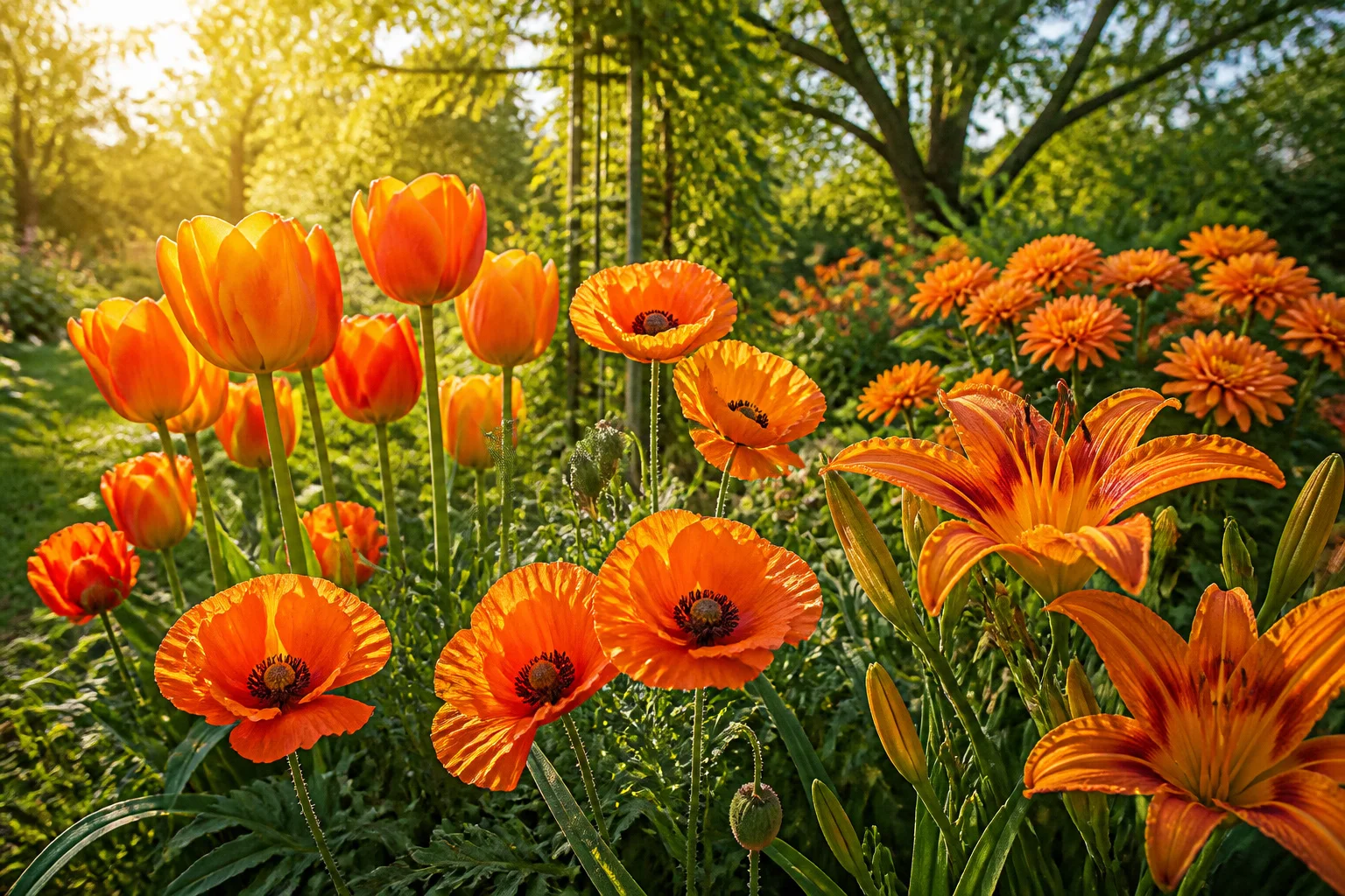 Fleurs orange : éclat, entretien et associations