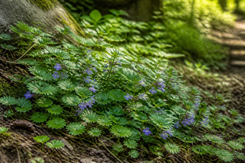 Lierre terrestre en fleurs