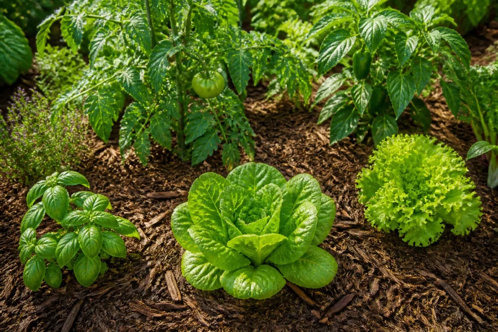 Potager luxuriant et sain