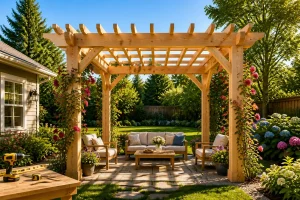 Pergola bois : votre projet de fabrication maison pas à pas