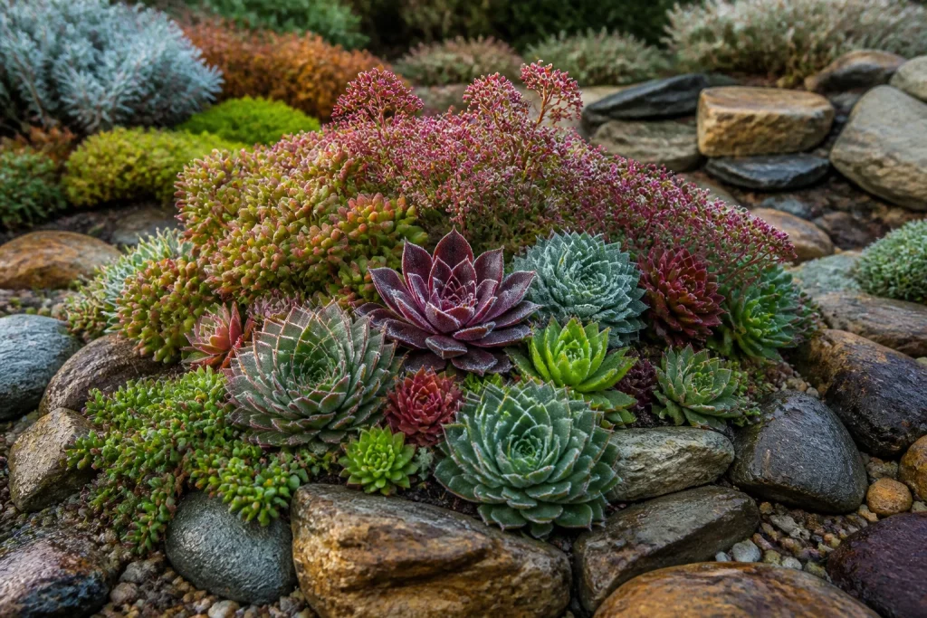 Succulentes resilientes sous la rosee
