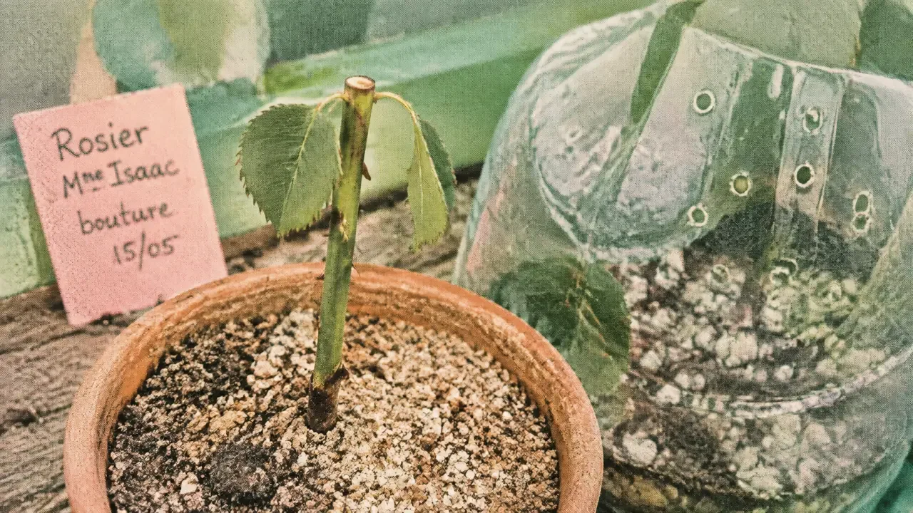 Bouture de rosier : la tige de 15 à 20 cm, les 3 yeux et le substrat drainant qui font la différence