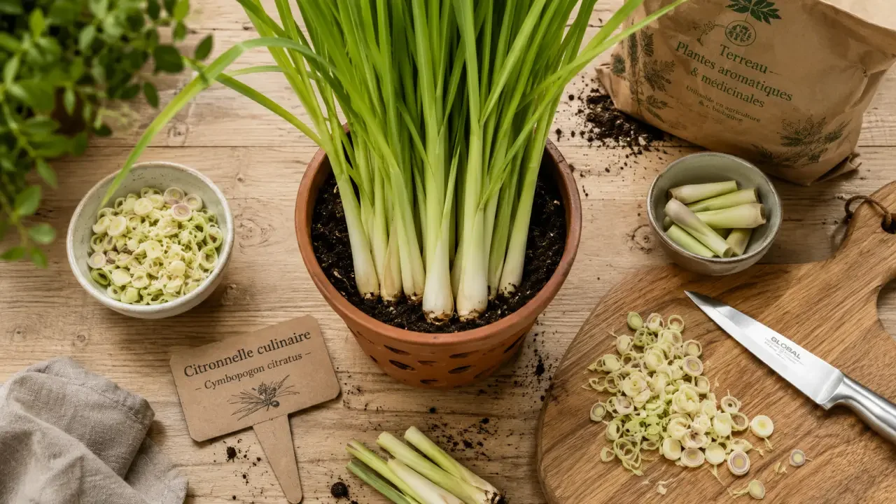 Plante citronnelle : soleil, pot de 15 litres et gel à éviter